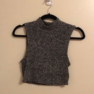 Mock neck cropped tank top